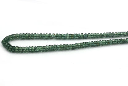 Green Kyanite Faceted Roundel Beads