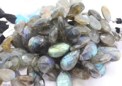 Labradorite Faceted Drop Beads