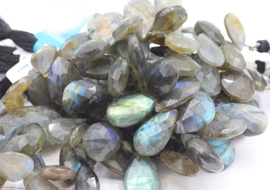 Labradorite Faceted Drop Beads