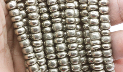 Golden Pyrite Smooth Roundel Beads