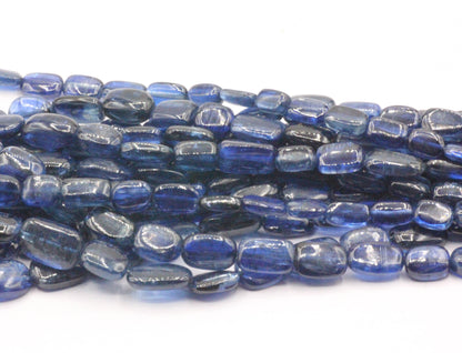 Natural Blue Kyanite Smooth Beads Nuggets