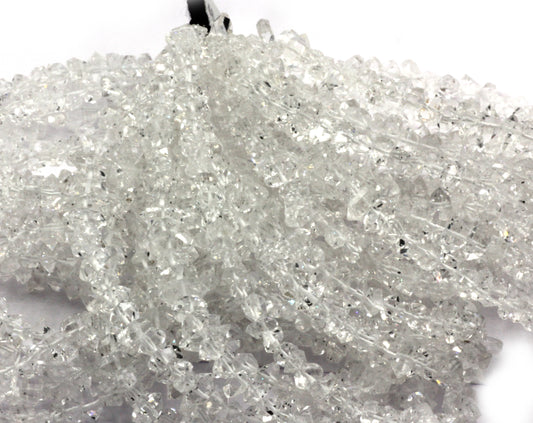 Diamond Quartz Chip Beads, Herkimer diamond beads