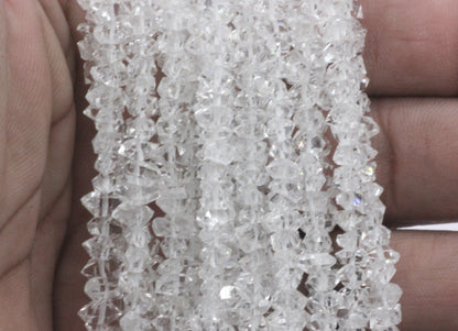 Diamond Quartz Chip Beads, Herkimer diamond beads