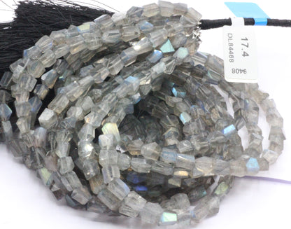 Labradorite Faceted Nuggets Beads, Natural Labradorite