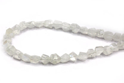 Moonstone, Rainbow Moonstone Faceted Nuggets Beads, Natural Rainbow Moonstone