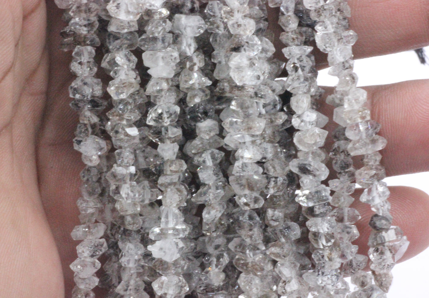 Quartz, Diamond Quartz Chip Beads, Herkimer diamond beads