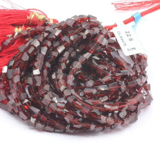 Garnet Faceted Nuggets Beads, Natural Garnet
