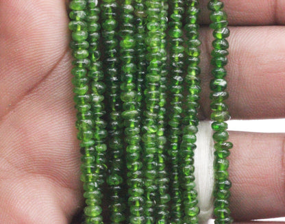 Chrome Diopside Smooth Beads, Natural Gemstone