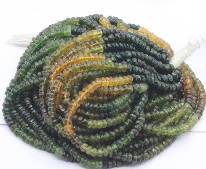 Tourmaline Chrome Green Faceted Beads