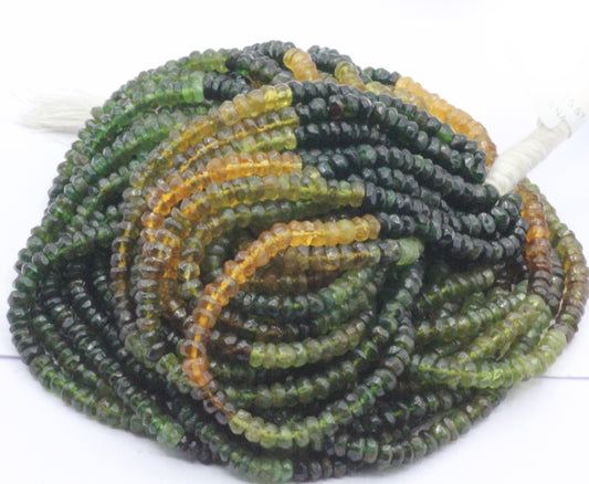 Chrome Green Tourmaline Faceted Beads