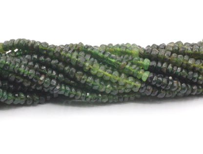 Tourmaline Chrome Green Faceted Beads