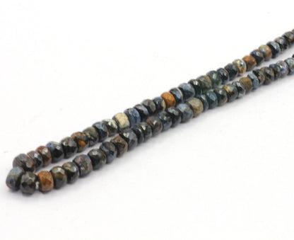 Pietersite Faceted Roundel Beads