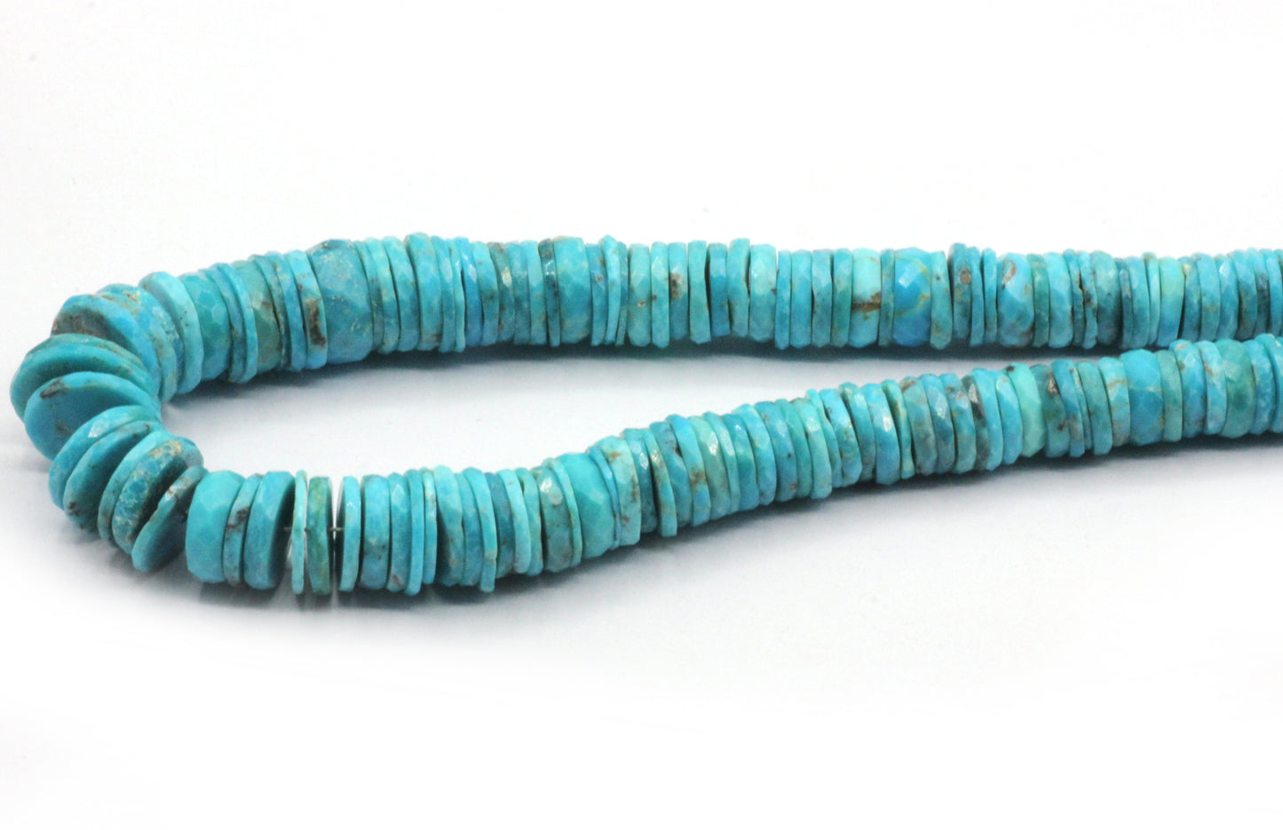 Turquoise Faceted Heshi Beads, Sleeping Beauty Turquoise