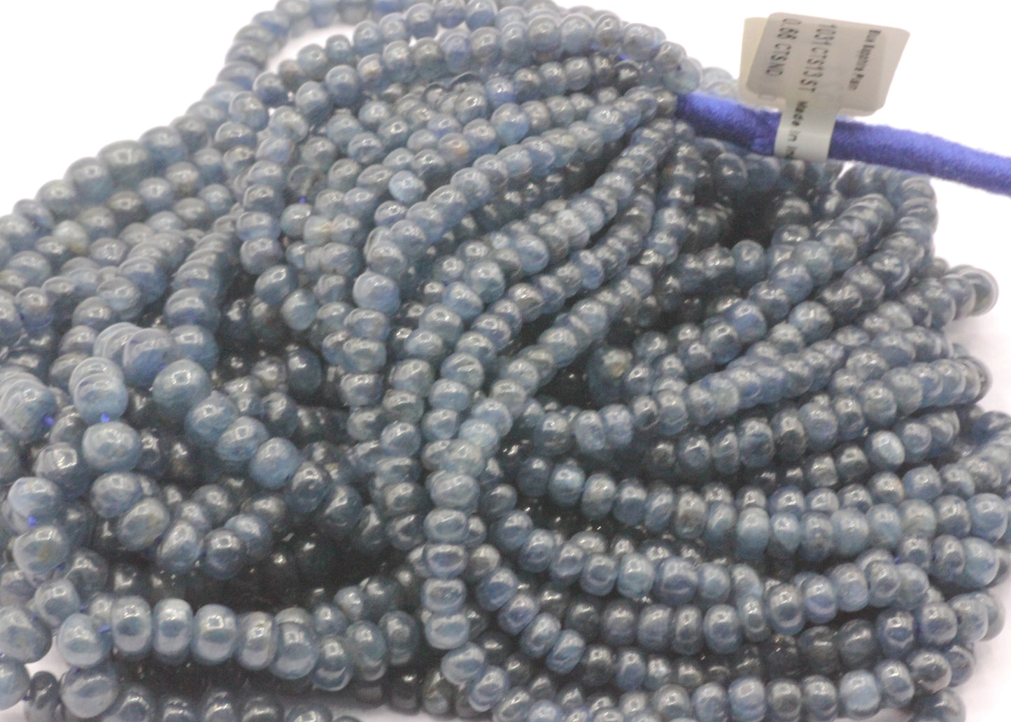 Sapphire, Blue Sapphire Smooth Roundel Beads, Natural Blue Sapphire