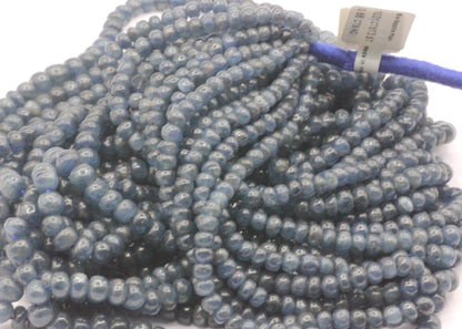 Sapphire, Blue Sapphire Smooth Roundel Beads, Natural Blue Sapphire