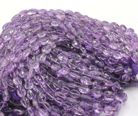 Amethyst Faceted Drop Beads