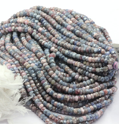 Sapphire, Multi Sapphire Beads Faceted, Multi Color Corundum Beads Faceted