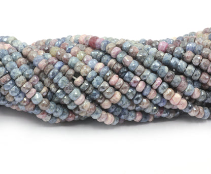 Sapphire, Multi Sapphire Beads Faceted, Multi Color Corundum Beads Faceted