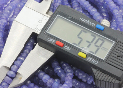 Tanzanite Faceted Roundel Beads