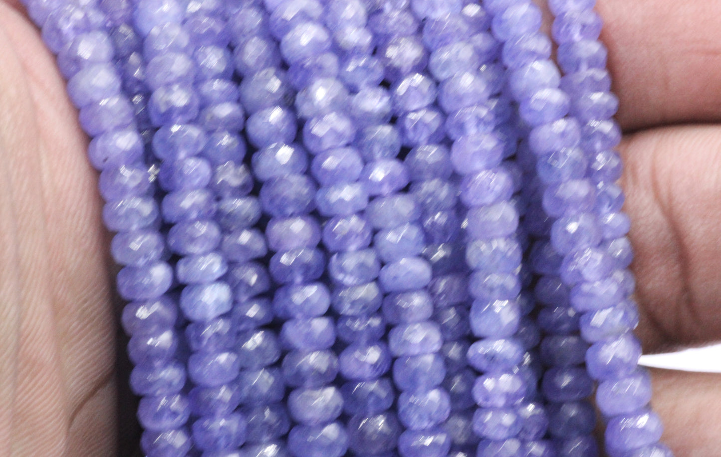 Tanzanite Faceted Roundel Beads