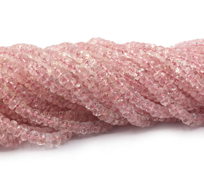 Morganite Aquamarine Beads Faceted Heshi, Faceted Donut, Faceted Tyre