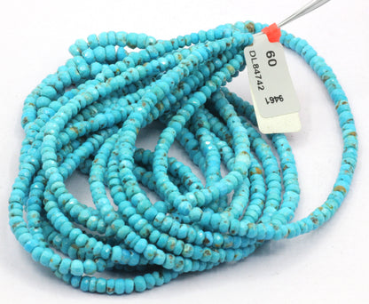 Turquoise Faceted Roundel Beads