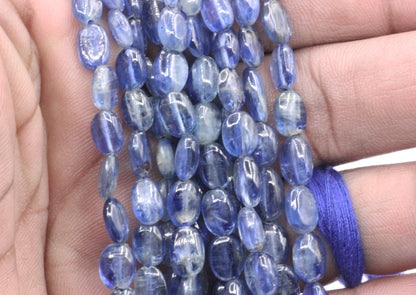 Kyanite Smooth Oval Beads
