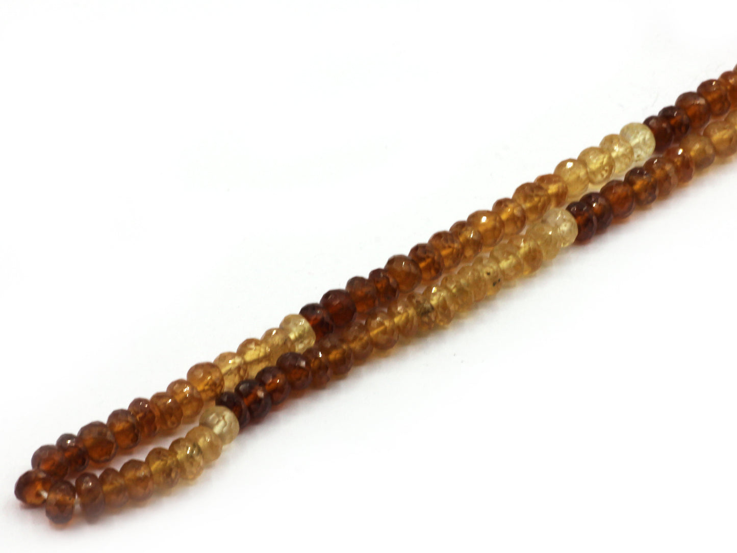 Garnet, Hessonite Garnet Faceted Roundel Beads