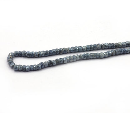 Blue Sapphire Faceted Roundel Beads