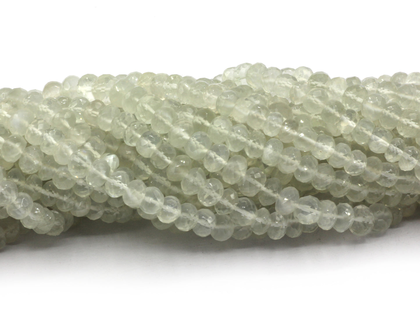 Moonstone Ceylon Faceted Roundel Beads