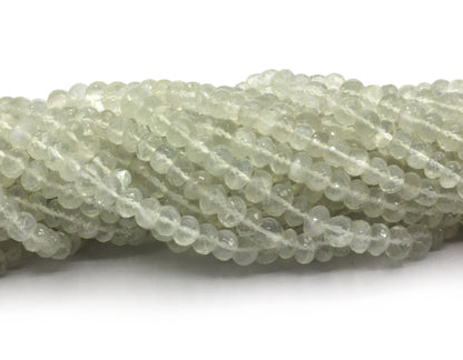 Moonstone Ceylon Faceted Roundel Beads