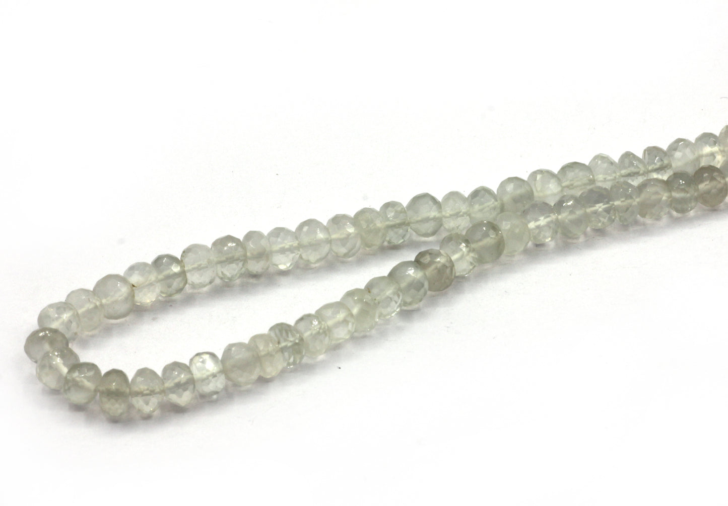 Moonstone Ceylon Faceted Roundel Beads
