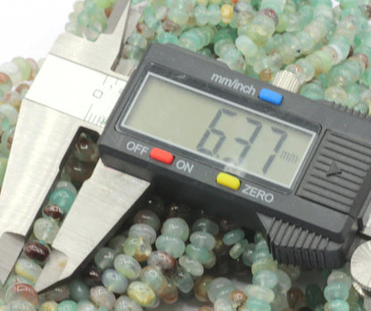 Chalcedony, Aqua Chalcedony Smooth Roundel Beads