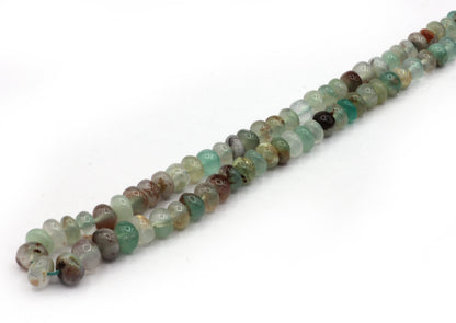 Chalcedony, Aqua Chalcedony Smooth Roundel Beads