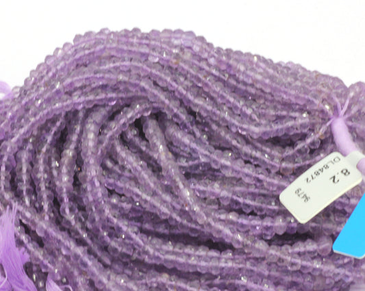 Pink Amethyst Faceted Round Beads