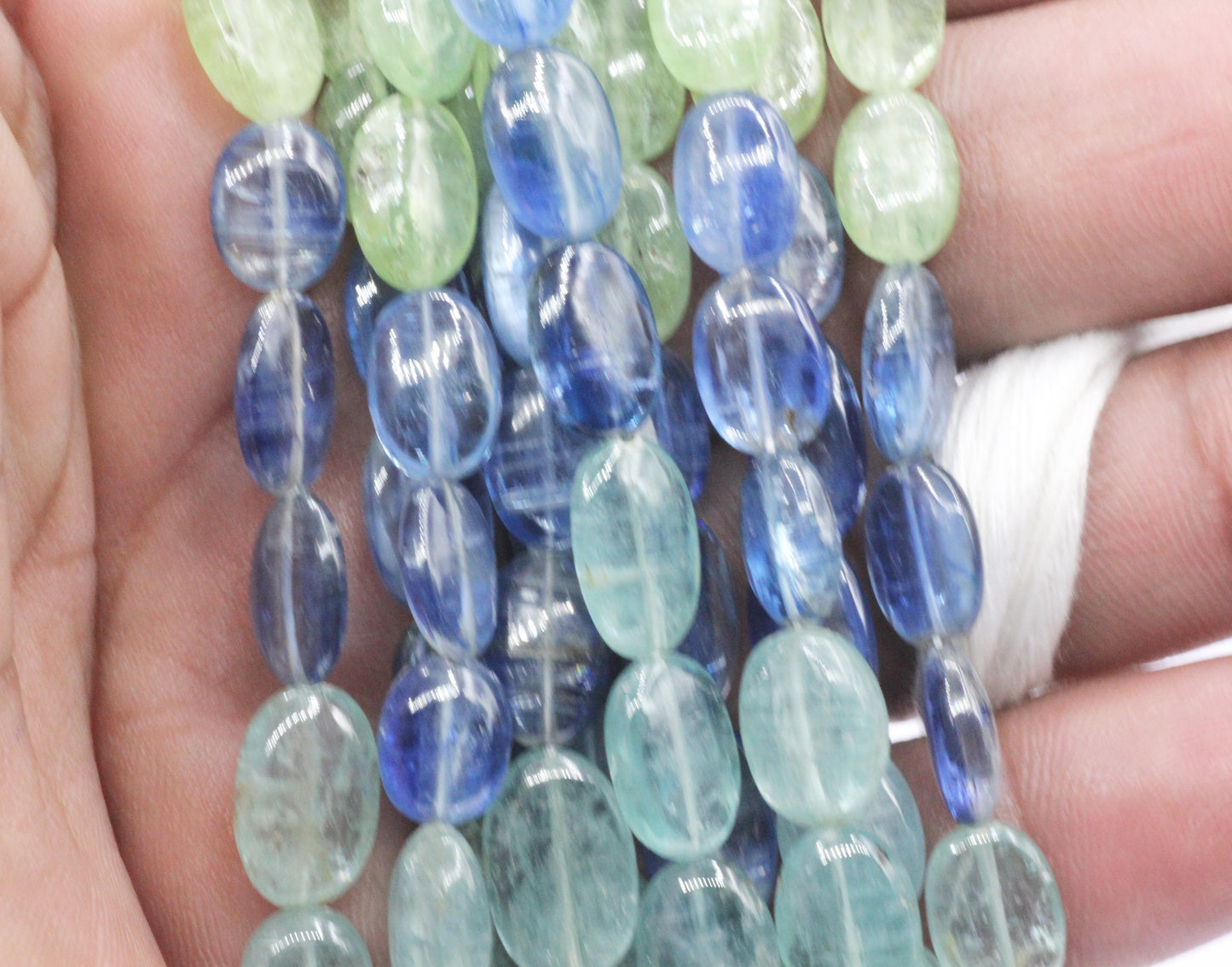 Kyanite, Multi Kyanite Smooth Oval Beads,Natural Multi Color Kyanite