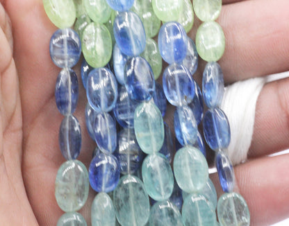 Kyanite, Multi Kyanite Smooth Oval Beads,Natural Multi Color Kyanite