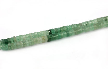 Green Quartz Beads Faceted Heshi, Faceted Donut, Faceted Tyre