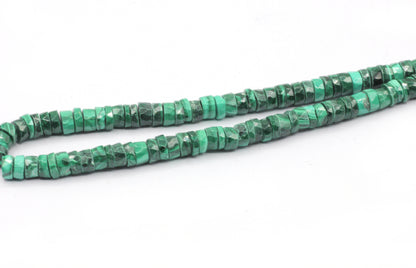 Malachite Beads Faceted Heshi, Faceted Donut, Faceted Tyre