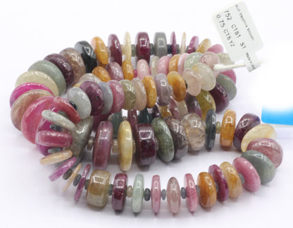 Sapphire, Multi Sapphire Smooth Heshi, Donuts, Tyre Beads