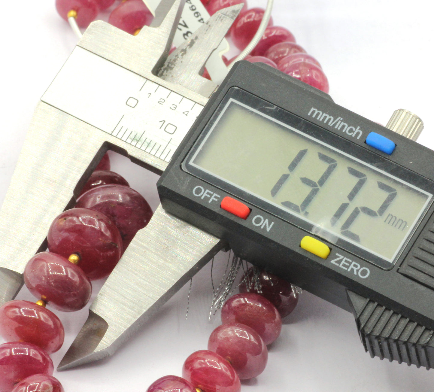 Ruby Smooth Roundel Beads, Natural Ruby