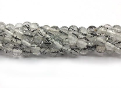 Quartz Dot Quartz Faceted Round Beads
