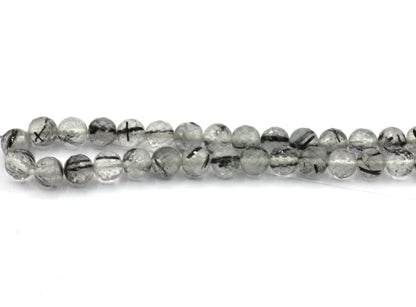 Quartz Dot Quartz Faceted Round Beads