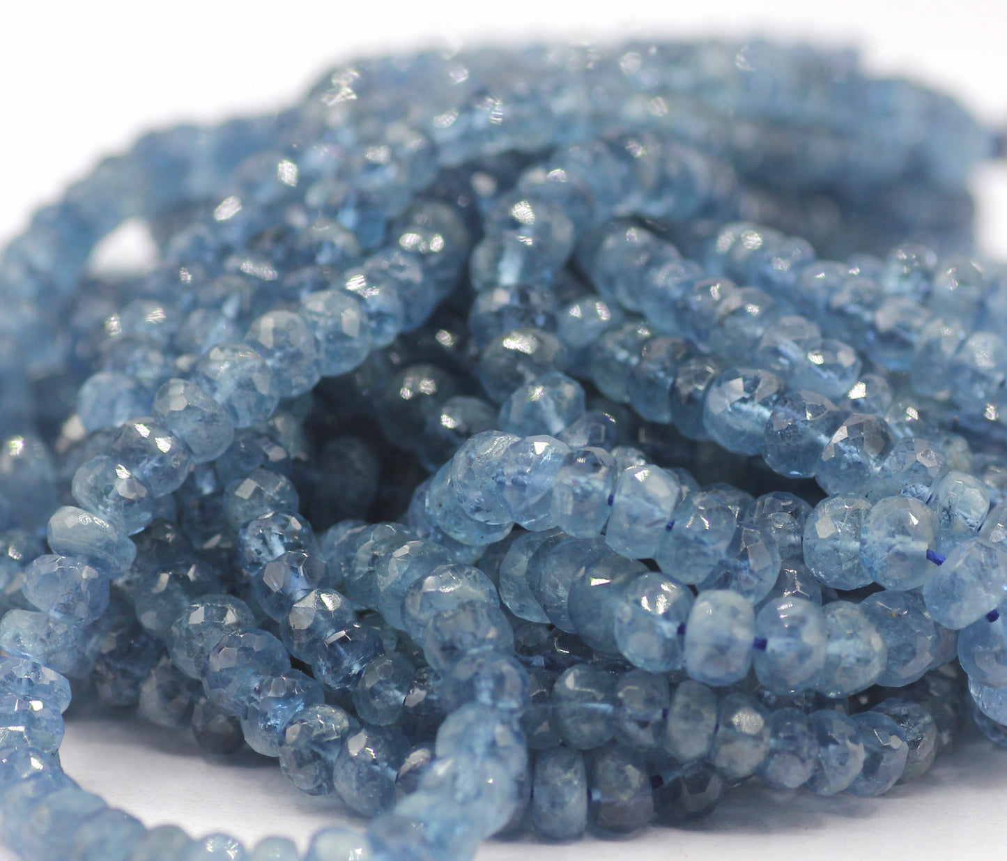 Aquamarine fac round Beads,Faceted Beads