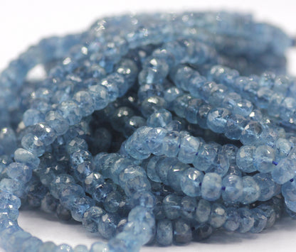 Aquamarine fac round Beads,Faceted Beads