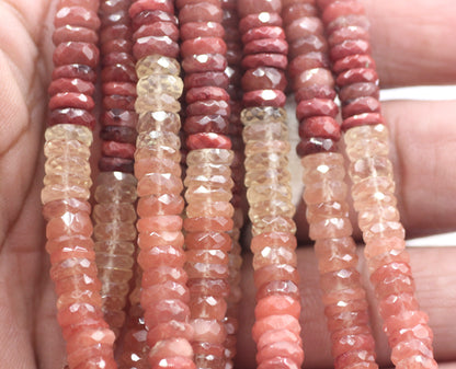 Andalusite Faceted Wheel Beads,Faceted Beads