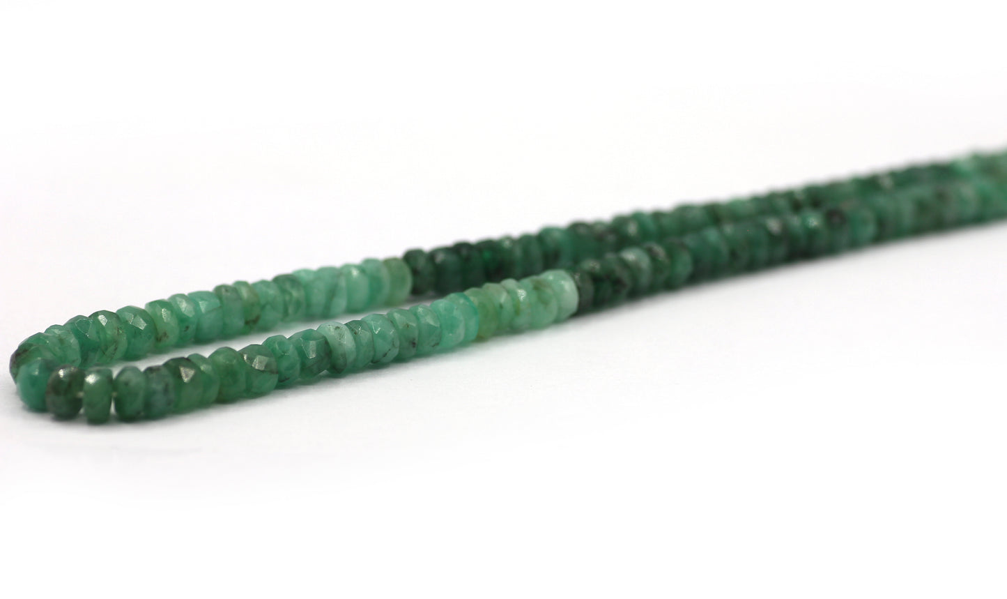 Emerald Faceted Wheel Beads, Faceted Beads