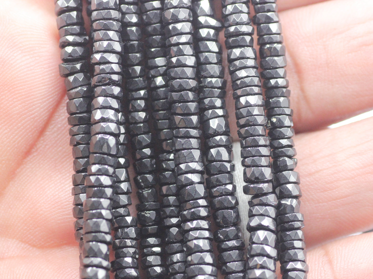 Black Spinel Faceted Beads,Faceted Beads