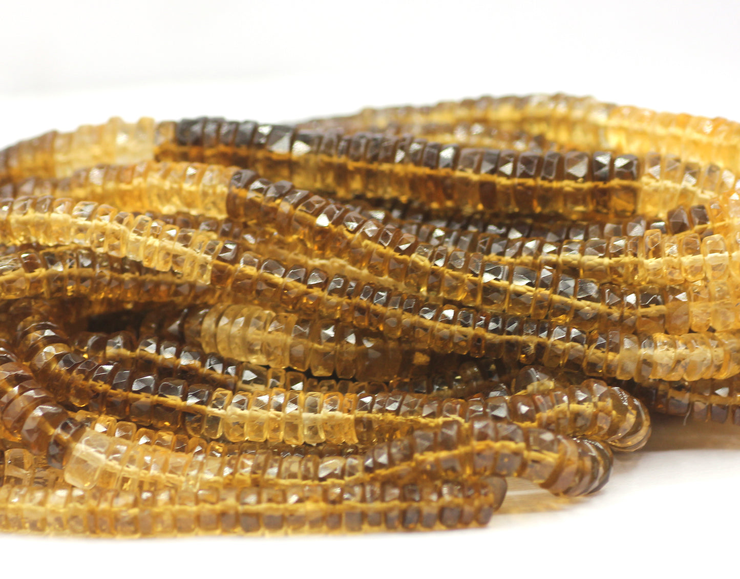 Beer Quartz Faceted Wheel Beads,Faceted Beads