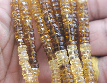Beer Quartz Faceted Wheel Beads,Faceted Beads